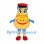 Light Bulb Mascot Costume in Yellow with Red Cap