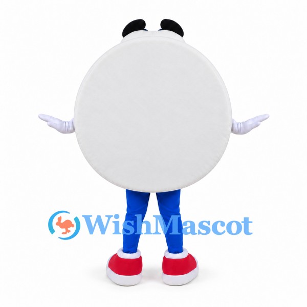 Egg Mascot Costume in White with Blue Legs