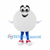Egg Mascot Costume in White with Blue Legs