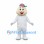 Mushroom Mascot Costume in White with Colorful Cap