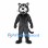 Panther Mascot Costume in Black with White Muzzle