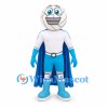 Volleyball Superhero Mascot Costume with Blue Cape