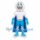 Volleyball Superhero Mascot Costume with Blue Cape