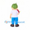 Boy Mascot Costume with Green Leaf Hat and Apple