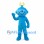 Robot Mascot Costume in Blue with Yellow Antenna