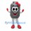Gas Cylinder Mascot Costume in Gray with Red Bow