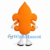 Fleur-de-Lis Mascot Costume in Orange with White Hands