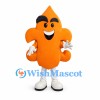 Fleur-de-Lis Mascot Costume in Orange with White Hands