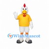 Rooster Mascot Costume in White with Yellow T-Shirt