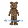 Leopard Mascot Costume with Spotted Fur and Round Ears
