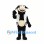 Sheep Mascot Costume in Black and White with Cream Belly