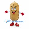 Potato Mascot Costume with Smiling Face and Red Shoes