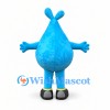 Blue Monster Mascot Costume with Teardrop Body and Long Arms