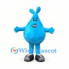 Blue Monster Mascot Costume with Teardrop Body and Long Arms