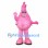 Pink Monster Mascot Costume with Teardrop Body
