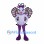 Butterfly Mascot Costume in Purple with Large Patterned Wings