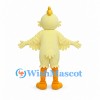 Chick Mascot Costume in Pale Yellow with Layered Wings