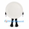 Food Plate Mascot Costume with Rice and Fries Design