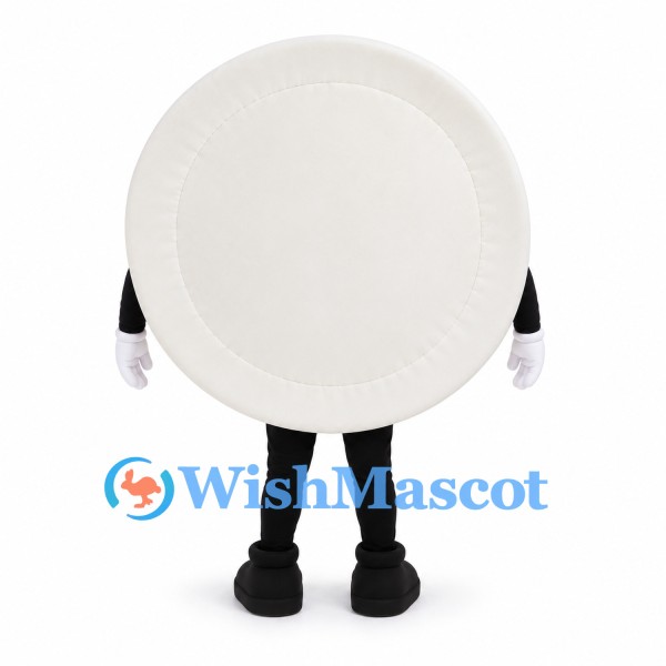 Food Plate Mascot Costume with Rice and Fries Design