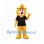 Lion Mascot Costume in Golden Yellow with Pointed Mane and Black Shirt