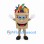 Grocery Bag Mascot Costume with Colorful Fruit and Vegetables