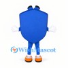 Shield Mascot Costume in Blue with Orange Shoes