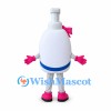 Soap Dispenser Mascot Costume with Pink Bows and Shoes