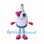 Soap Dispenser Mascot Costume with Pink Bows and Shoes