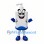 Soap Dispenser Mascot Costume with Black Glasses and Blue Shoes