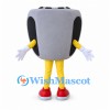 Speaker Mascot Costume in Gray with Yellow Legs