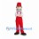 Man Mascot Costume with Red Fez and Red Overalls