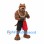 Wolf Mascot Costume with Muscular Body and Red and Black Shorts