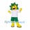Sunflower Mascot Costume with White T-Shirt and Green Shorts