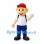 Schoolboy Mascot Costume with Red Cap and Black Backpack
