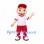 Boy Mascot Costume with Red Cap and White Sports Shirt