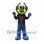 Frog Mascot Costume with Black Jacket and Blue Trousers