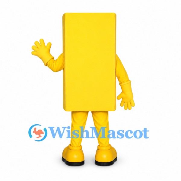 Traffic Light Mascot Costume in Yellow with Smiling Green Signal