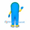 Robot Mascot Costume in Blue with Green Round Face
