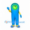 Robot Mascot Costume in Blue with Green Round Face