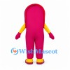 Robot Mascot Costume in Pink with Red Round Face