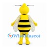 Bee Mascot Costume in Yellow and Black with White Wings
