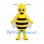 Bee Mascot Costume in Yellow and Black with White Wings