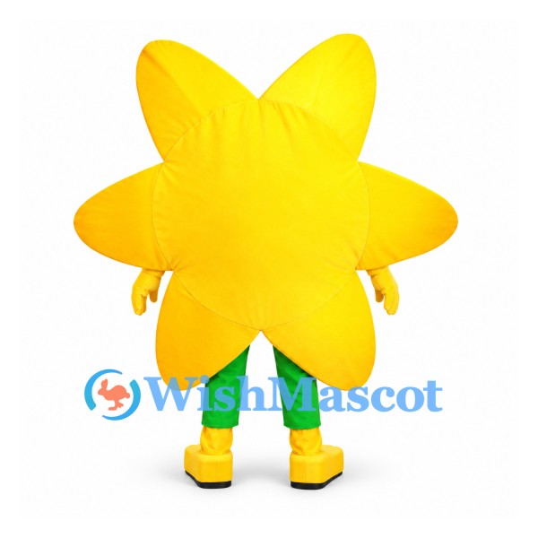 Star Mascot Costume in Yellow with Black Sunglasses