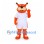 Squirrel Mascot Costume in Orange with White Sports Uniform