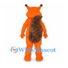 Squirrel Mascot Costume in Orange with White Belly and Brown Tail