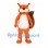 Squirrel Mascot Costume in Orange with White Belly and Brown Tail