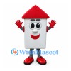 House Mascot Costume in Gray with Red Roof