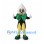 Garlic Mascot Costume with Green Bow and Yellow Trousers