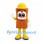 Wood Plank Mascot Costume with Yellow Hard Hat