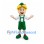 Boy Mascot Costume with Green Hat and Suspender Shorts